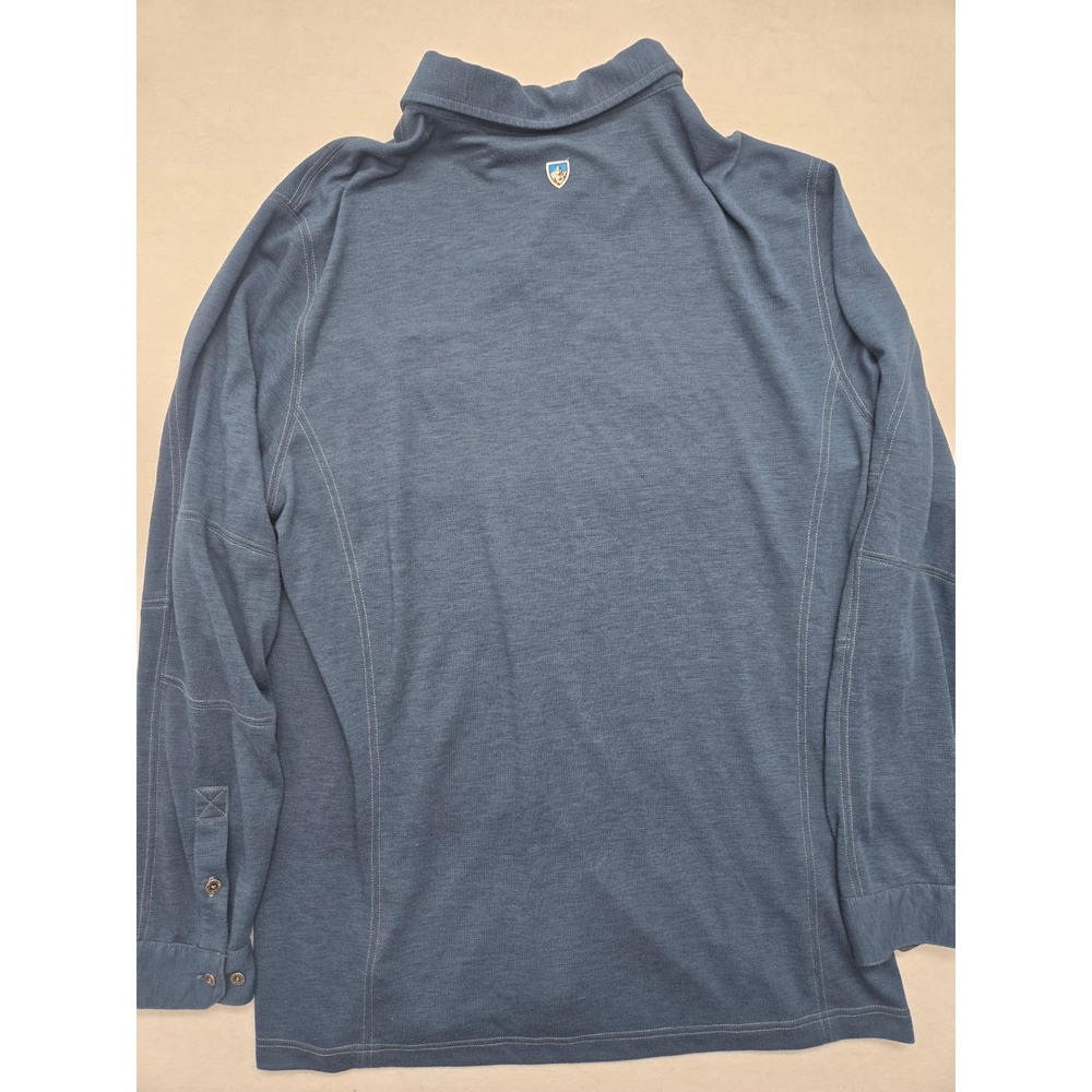 Kuhl Aerosoft Shirt Mens L Long Sleeve Button Up Blue Hiking Outdoor Casual - Picture 7 of 7
